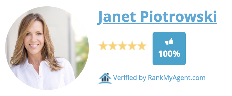 Janet Piotrowski - a five-star rating from RankMyAgent.com.