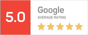 Janet Piotrowski - 5.0 average rating on Google, represented by five filled golden stars on a white background, alongside Google's logo.